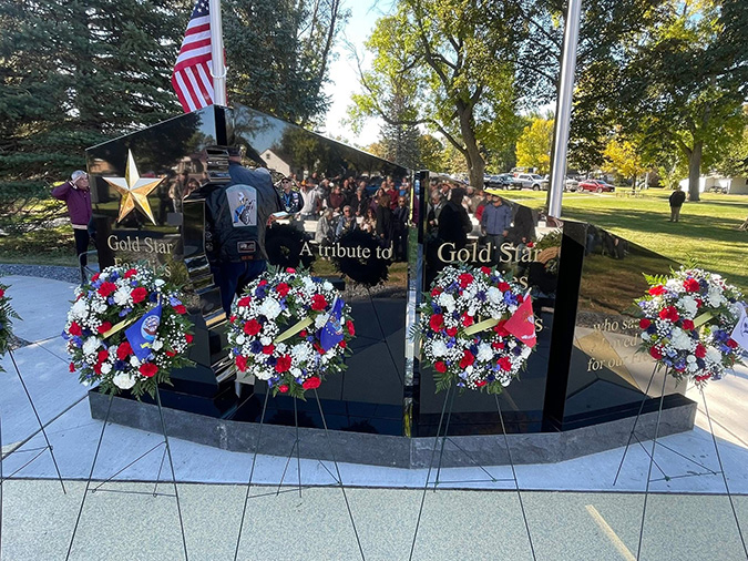 At the dedication ceremony 